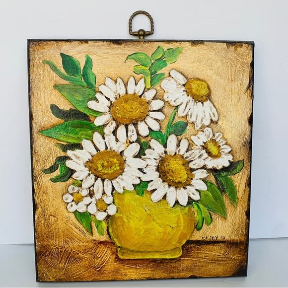 1970’s Painting Of Daisies